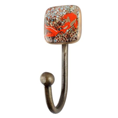 Gold Fish Ceramic Iron Wall Hook Online